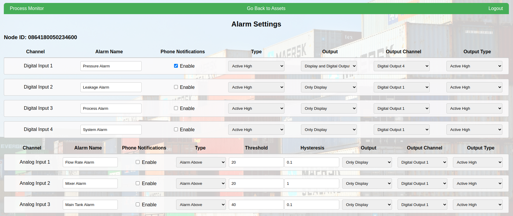 Configuration Interface